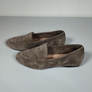 Birdies Vesper Suede Loafer Flats in Moss Green 6